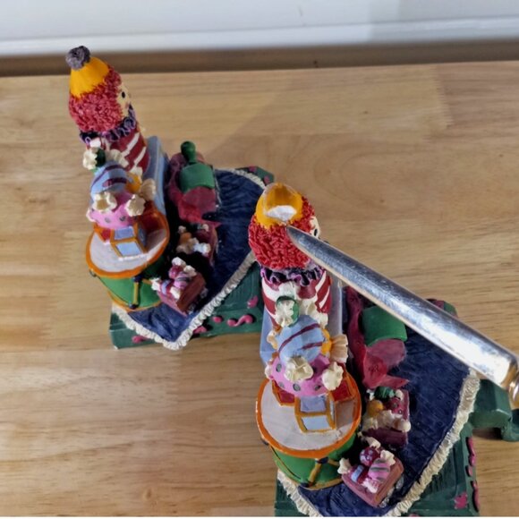 Set of 2 Christmas Stocking Holders Presents & Toys Heavy Felt Bottom Holiday - Picture 8 of 12